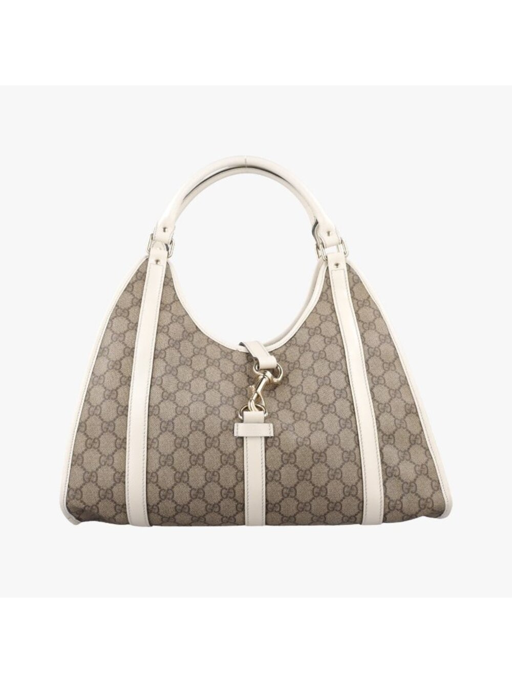 Gucci New Jackie Brown White Leather Shoulder Bag